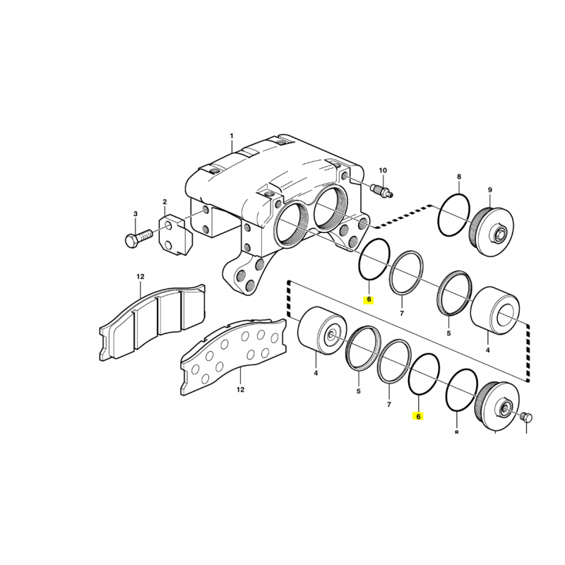 УПЛОТНИТЕЛЬНОЕ КОЛЬЦО ТОРМОЗОВ VOLVO САМОСВАЛ