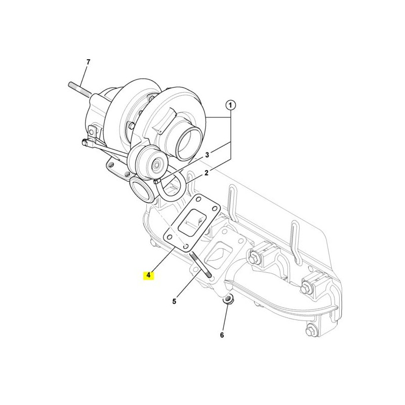 Прокладка турбокомпрессора JCB DIESELMAX TIER 3