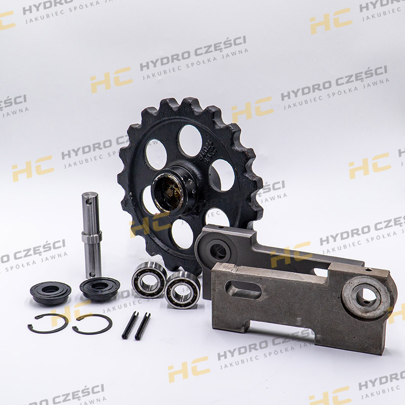 JCB Натяжное колесо 8014-8018 В КОМПЛЕКТЕ С КРЕПЛЕНИЕМ