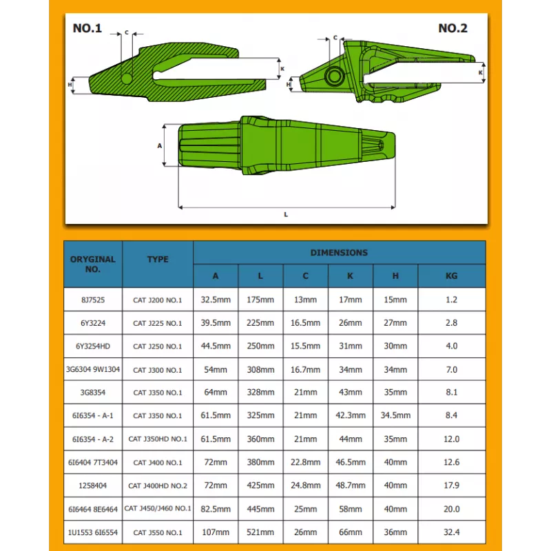 Адаптер для ковшовых зубьев J450 / J460