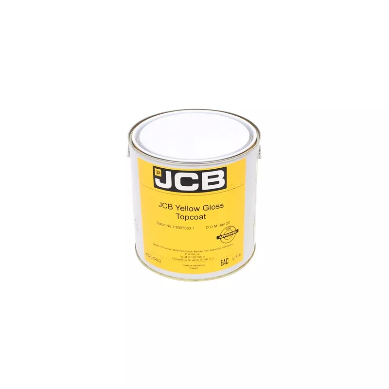 Краска, подходящая для JCB — полностью глянцевая, желтая, 2,5 л