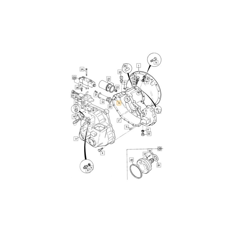 ORING-УПЛОТНЕНИЕ КОРОБКИ ПЕРЕДАЧ JCB