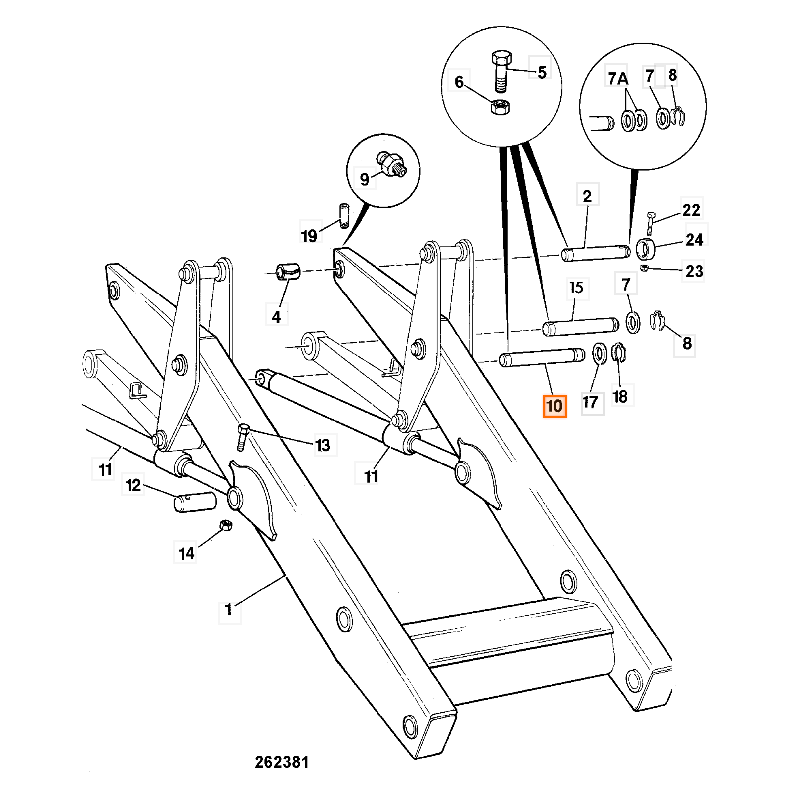 ШТИФТ ПОДЪЕМНОГО ПРИВОДА CVA