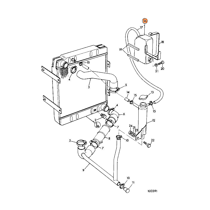 БАК ДЛЯ ОХЛАЖДАЮЩЕЙ ЖИДКОСТИ JCB