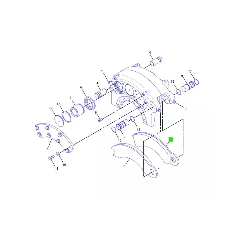 ТОРМОЗНЫЕ КОЛОДКИ CAT ПОГРУЗЧИК