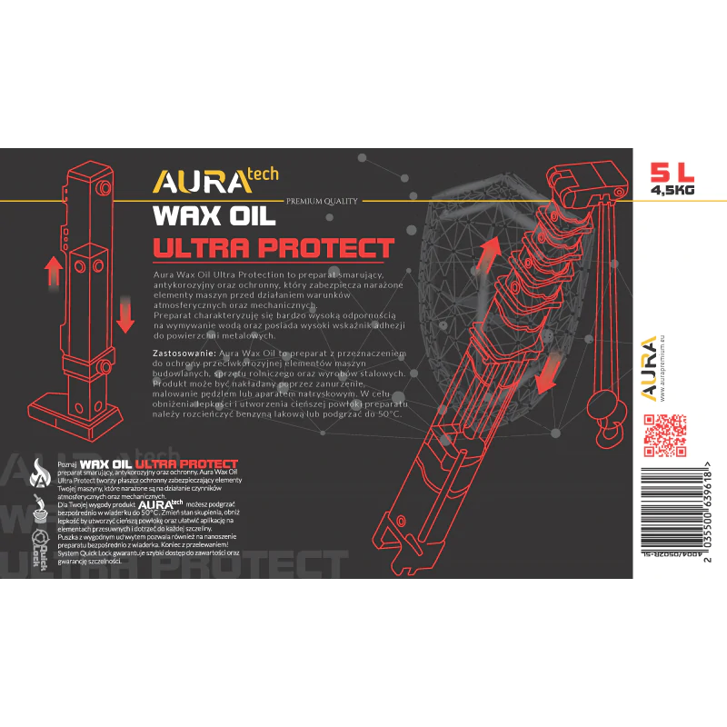 AURA WAXOIL ULTRA PROTECTION 5 л — смазка для направляющих и элементов шасси