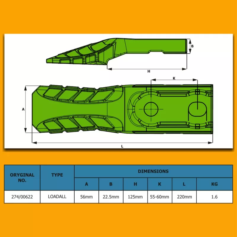 Зубчатый ковш подходит для погрузчиков JCB