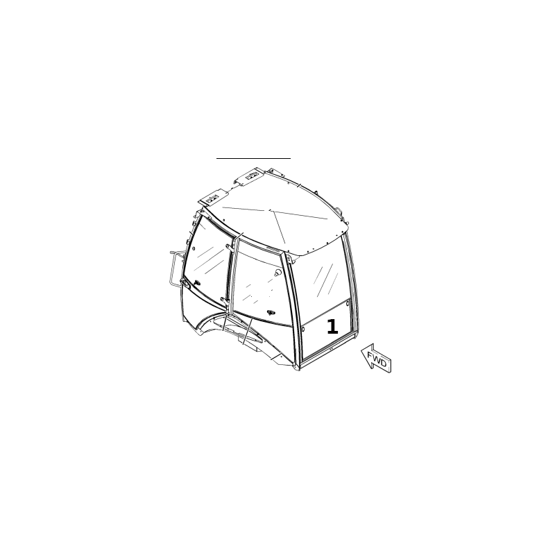 ЗАДНЕЕ НИЖНЕЕ СТЕКЛО ЭКСКАВАТОР-ПОГРУЗЧИК CAT 428E 2059638