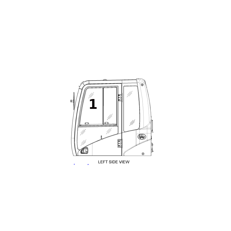 ЭКСКАВАТОР М320Д 324Д 2868867 ГУСЕНИЧНОГО / КОЛЕСНОГО ЭКСКАВАТОРА ДВЕРИ СТЕКЛА ВЕРХНИЙ ПЕРЕДНИЙ СПОЛЗАЯ