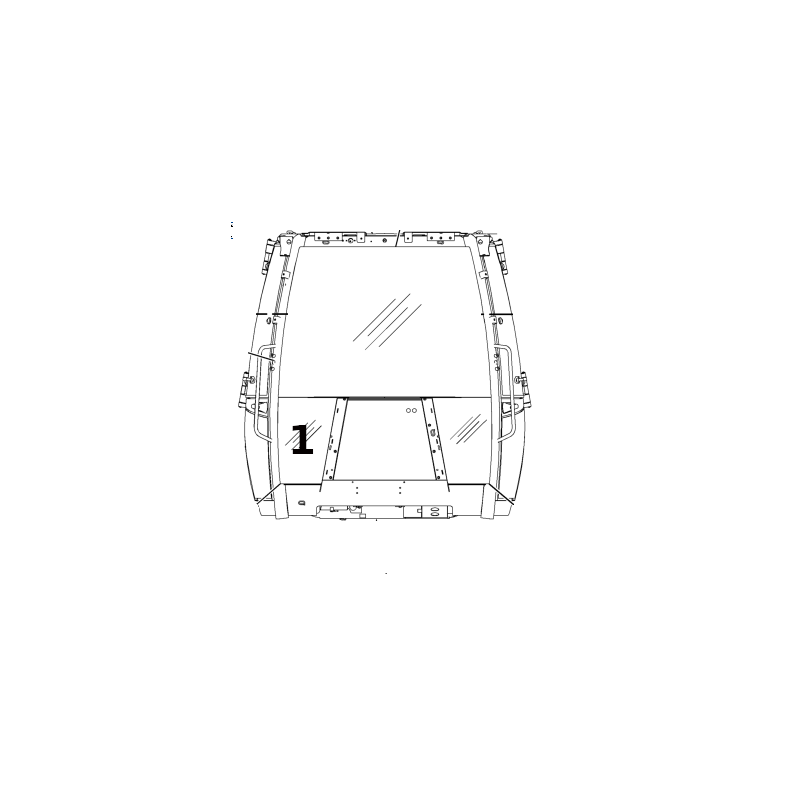 ВЕТРОВОЕ СТЕКЛО НИЖНИЙ ПРАВЫЙ ЭКСКАВАТОР-ПОГРУЗЧИК CAT 428E 2059606