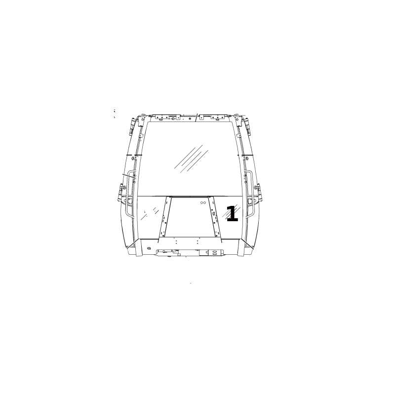 ВЕТРОВОЕ СТЕКЛО НИЖНЯЯ ЛЕВАЯ ШЕЛКОГРАФИЯ ЭКСКАВАТОР-ПОГРУЗЧИК CAT 428E 2059605