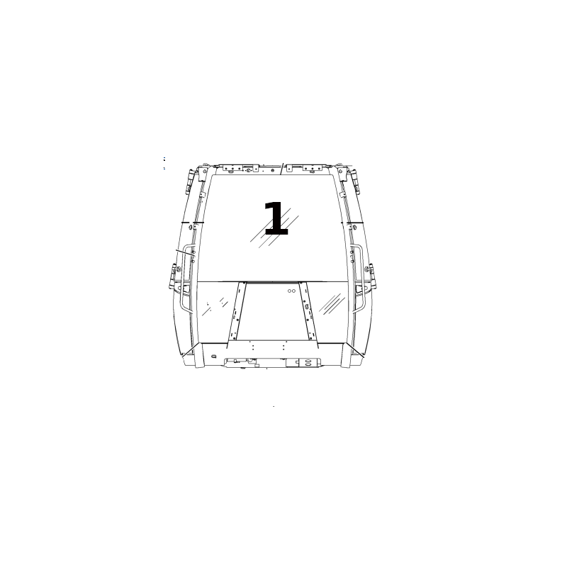 ПРОКАТАННОЕ ВЕТРОВОЕ СТЕКЛО ЭКСКАВАТОР-ПОГРУЗЧИК CAT 428E 2059607