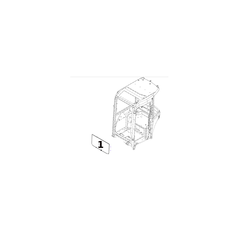 ЛОБОВОЕ СТЕКЛО НИЖНИЙ МИНИ-ЭКСКАВАТОР KOMATSU PC30MR-5 22F-54-34260