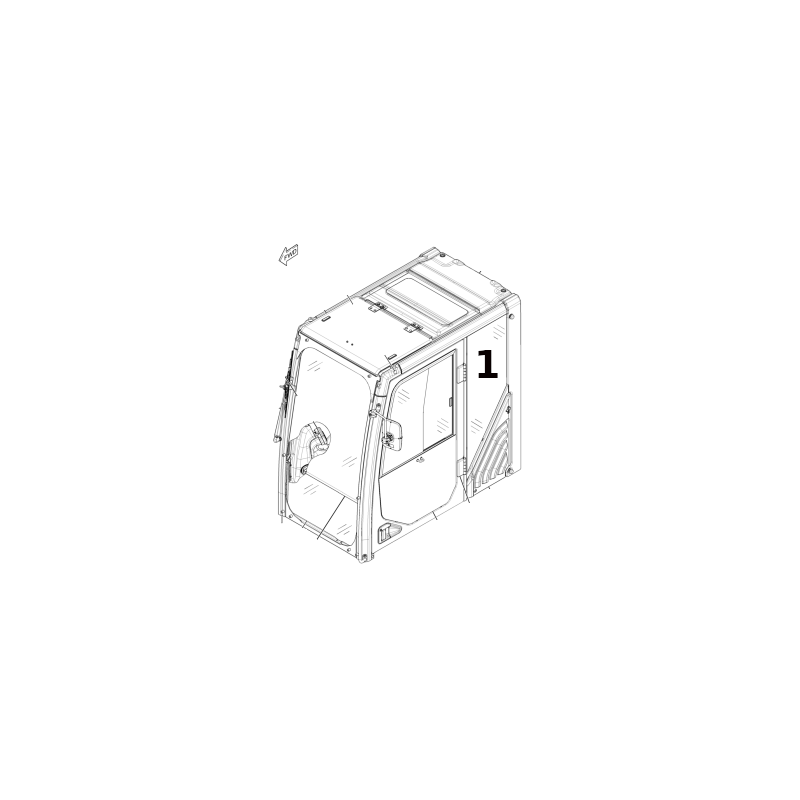 БОКОВОЕ СТЕКЛО ЗА ДВЕРЬЮ ЛЕВАЯ СТОРОНА ШЕЛКОГРАФИЯ ГУСЕНИЧНЫЙ ЭКСКАВАТОР CAT 312D 3406625