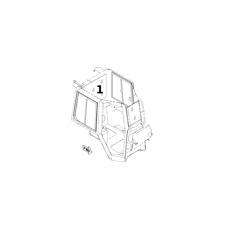 ЗАДНЕЕ СТЕКЛО ШЕЛКОГРАФИЯ CAT D5H ГУСЕНИЧНЫЙ БУЛЬДОЗЕР 1702070