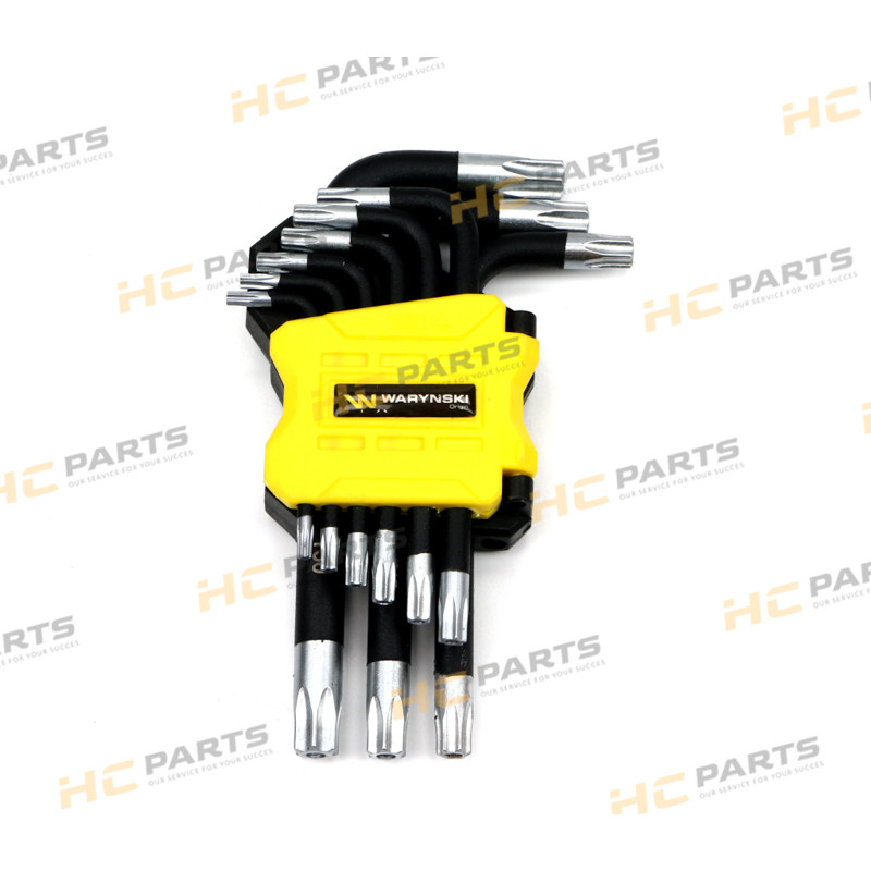 Set of TORX T10-T50 wrenches made of S2 9el steel in a handle