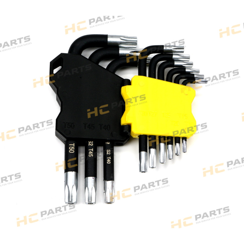 Set of TORX T10-T50 wrenches made of S2 9el steel in a handle