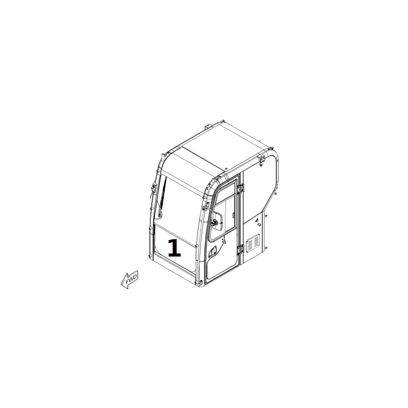 ЛОБОВОЕ СТЕКЛО НИЖНИЙ МИНИ-ЭКСКАВАТОР CAT 307E 308E CR 3898667