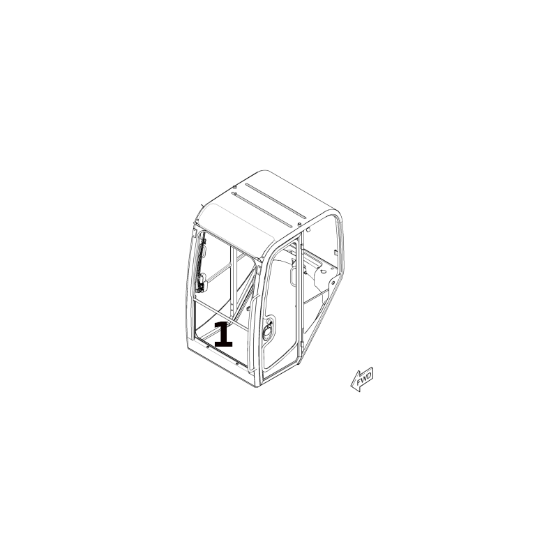 ВЕТРОВОЕ СТЕКЛО НИЖНИЙ МИНИ-ЭКСКАВАТОР CAT 301.4 C WACKER NEUSON 1404RD 3701500