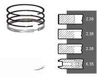745950m91 кольца Goetze STD