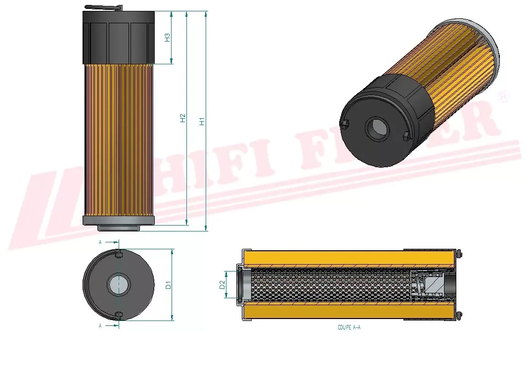Гидравлический масляный фильтр HIFI FILTER SH 52058