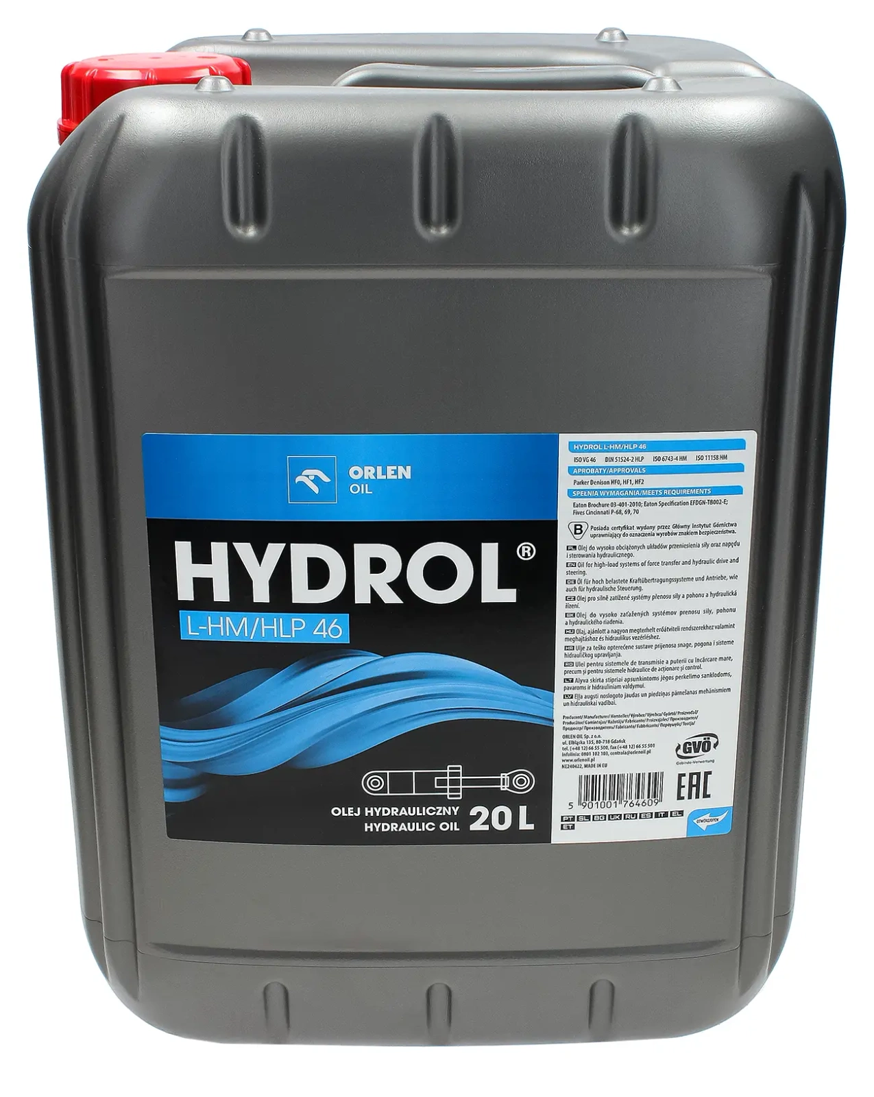 Гидравлическое масло Orlen HYDROL HLP L-HM 46 20L