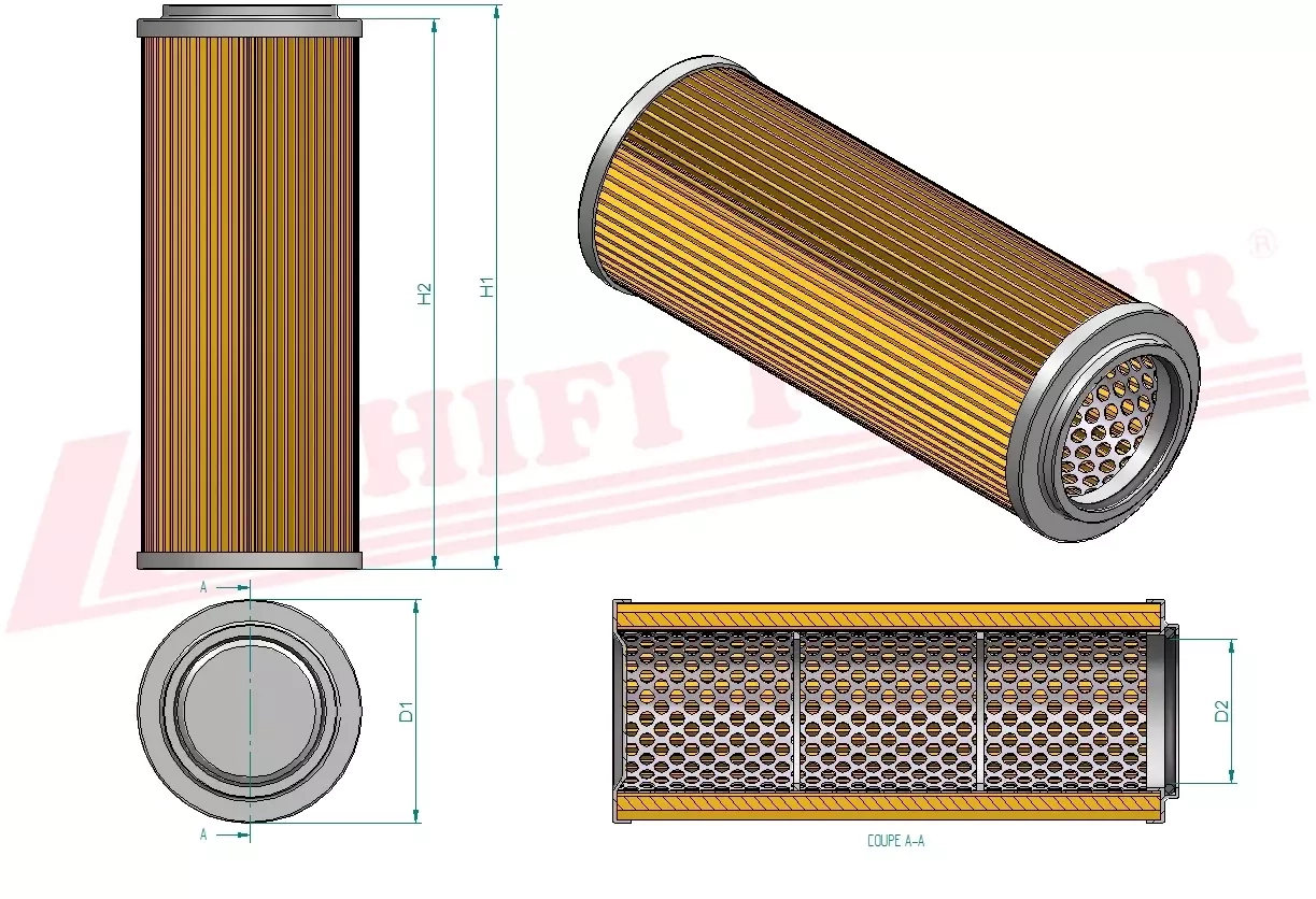 Гидравлический масляный фильтр HIFI FILTER SH 60194