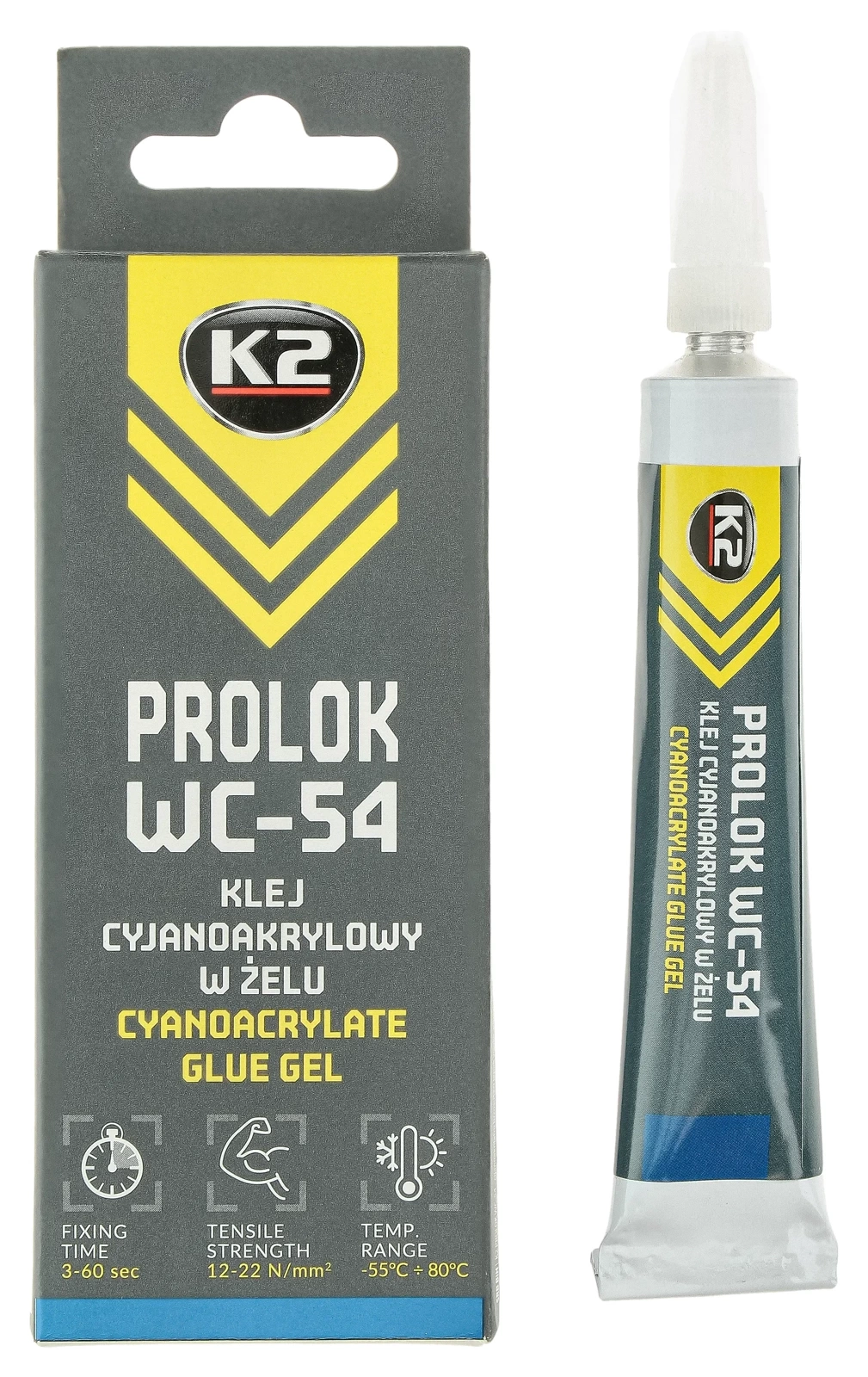 Цианоакрилатный клей в геле K2 PROLOK WC-54 20г