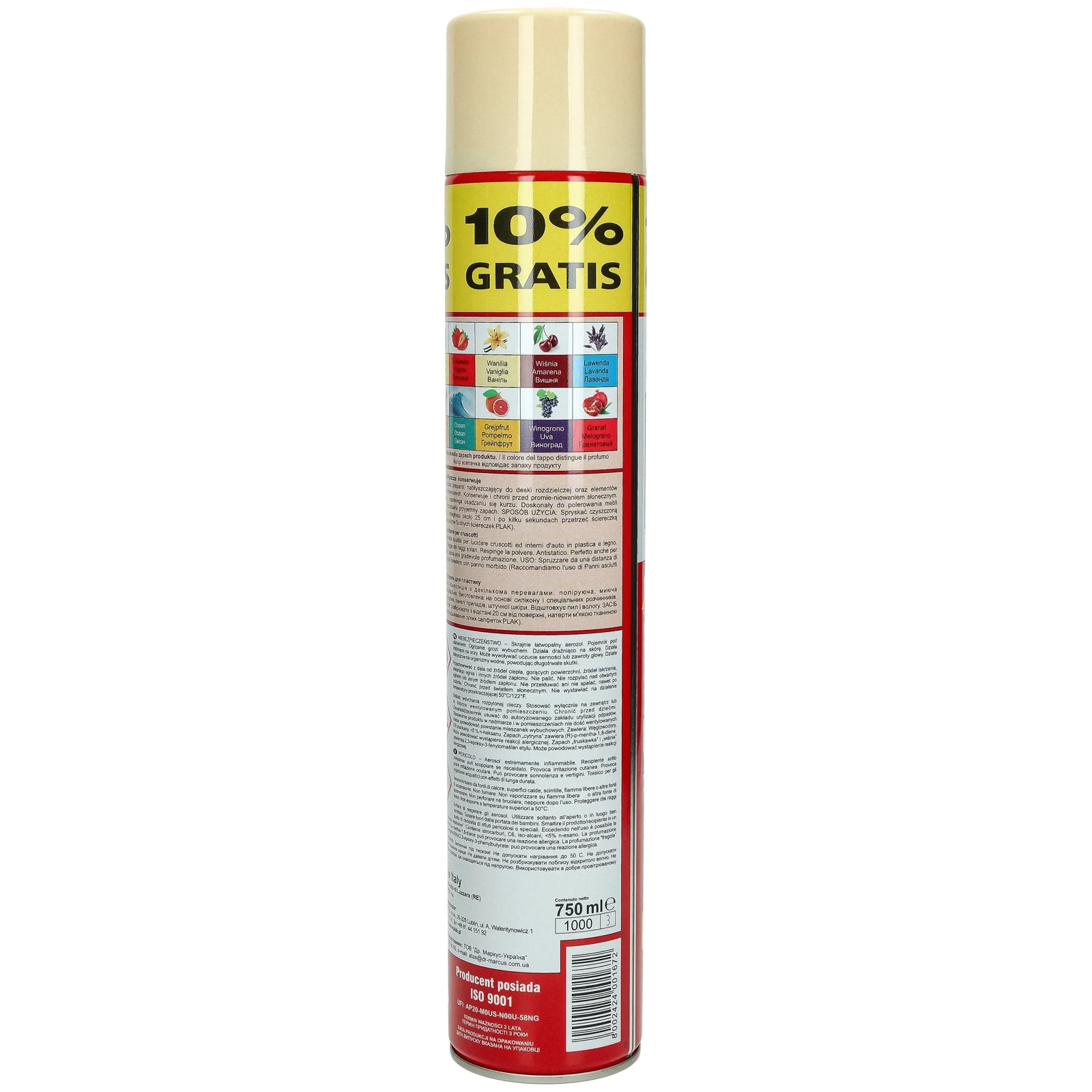 Ополаскиватель для кабины PLAK Vanilla 750ml