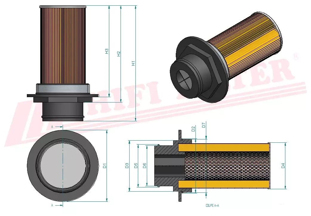 Гидравлический масляный фильтр HIFI FILTER SH 77095
