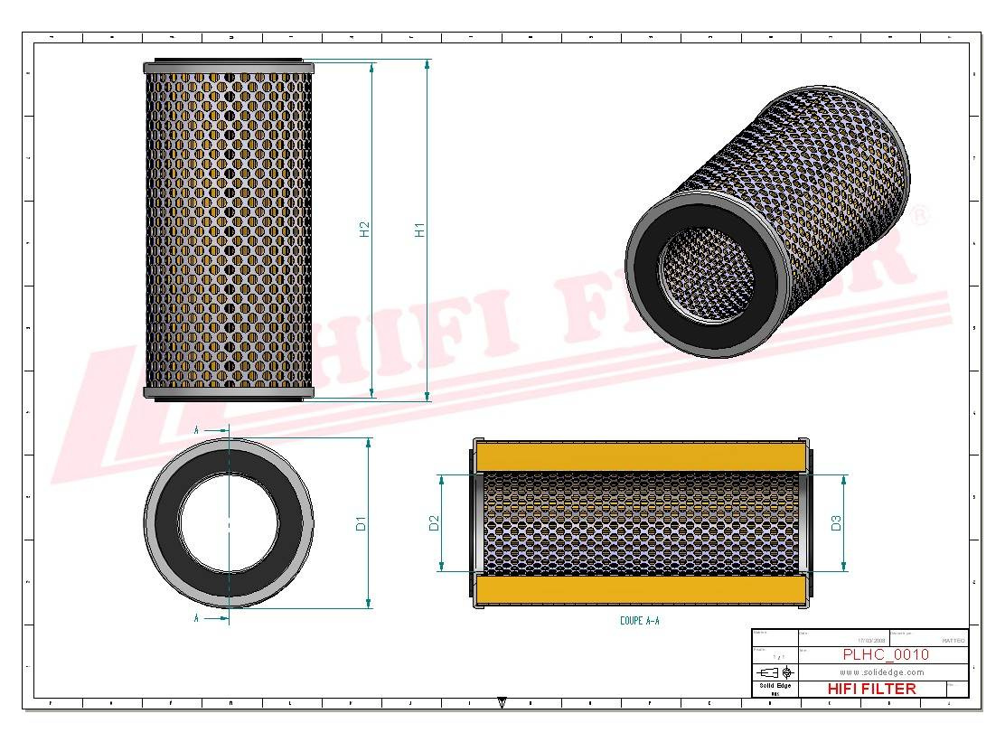 Гидравлический масляный фильтр HIFI FILTER SH 60394