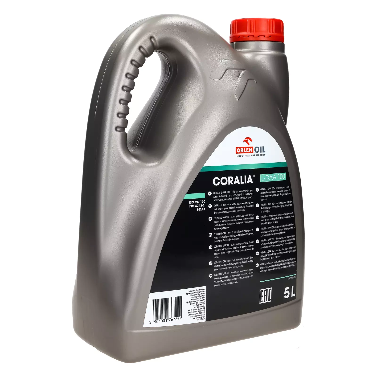 Компрессорное масло Orlen Oil Coralia L-DAA 100 5L