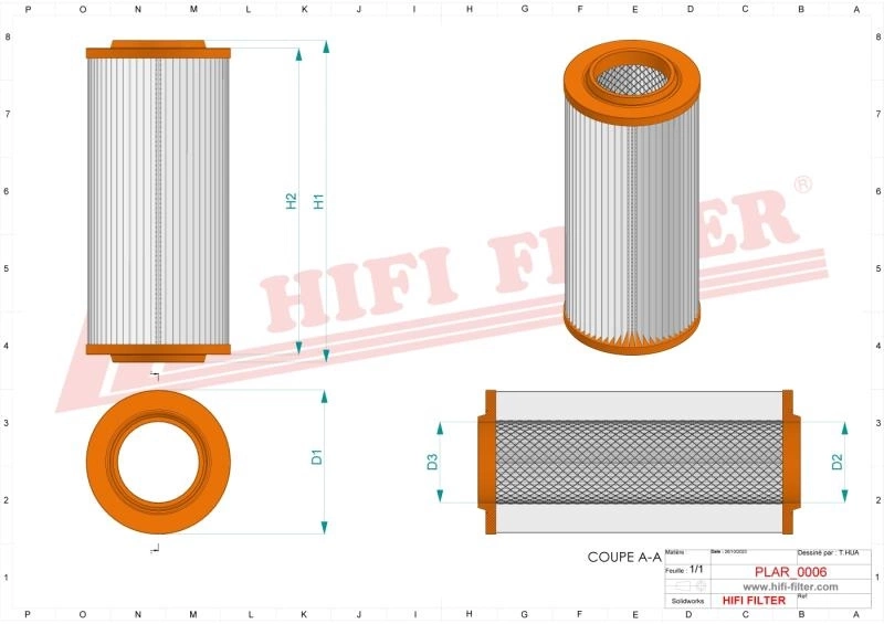 Воздушный фильтр HIFI FILTER SA 1989