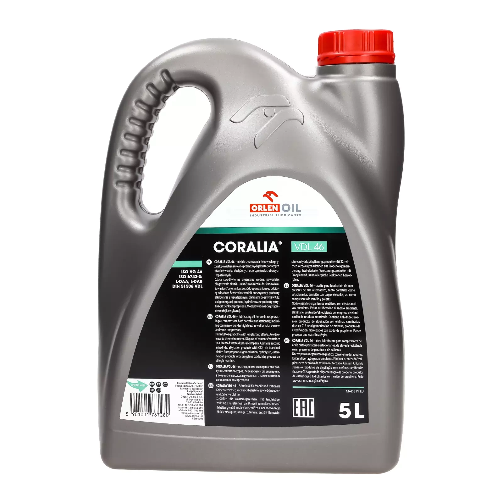 Компрессорное масло Orlen Oil Coralia VDL 46 5L