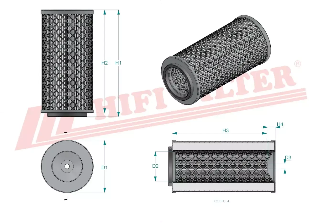 Воздушный фильтр HIFI FILTER SA 11718