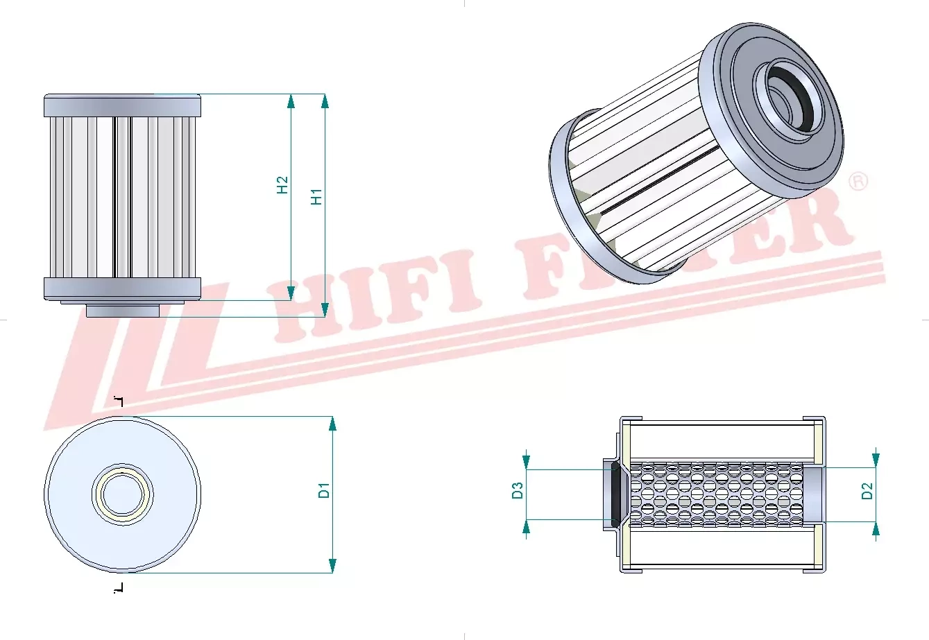Гидравлический масляный фильтр HIFI FILTER SH 63445