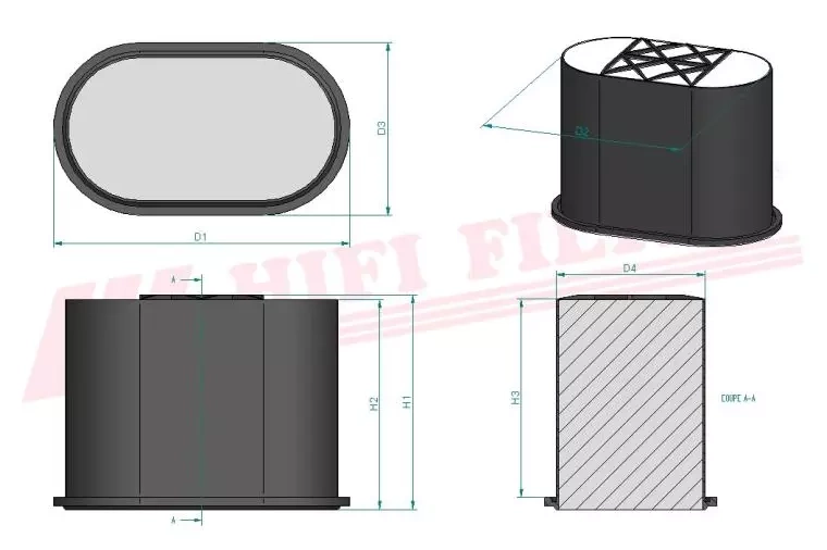 Воздушный фильтр HIFI FILTER SA 16448