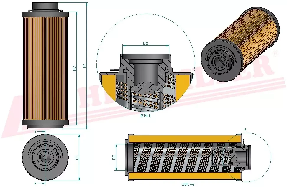 Гидравлический масляный фильтр HIFI FILTER SH 63789