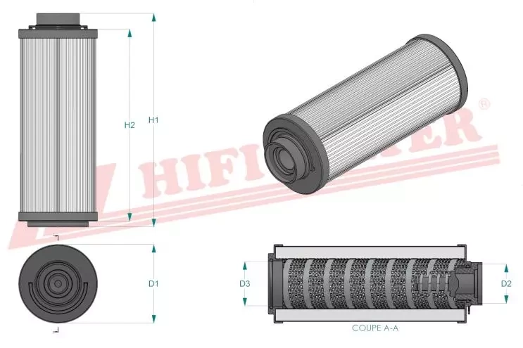 Гидравлический масляный фильтр HIFI FILTER SH 63372