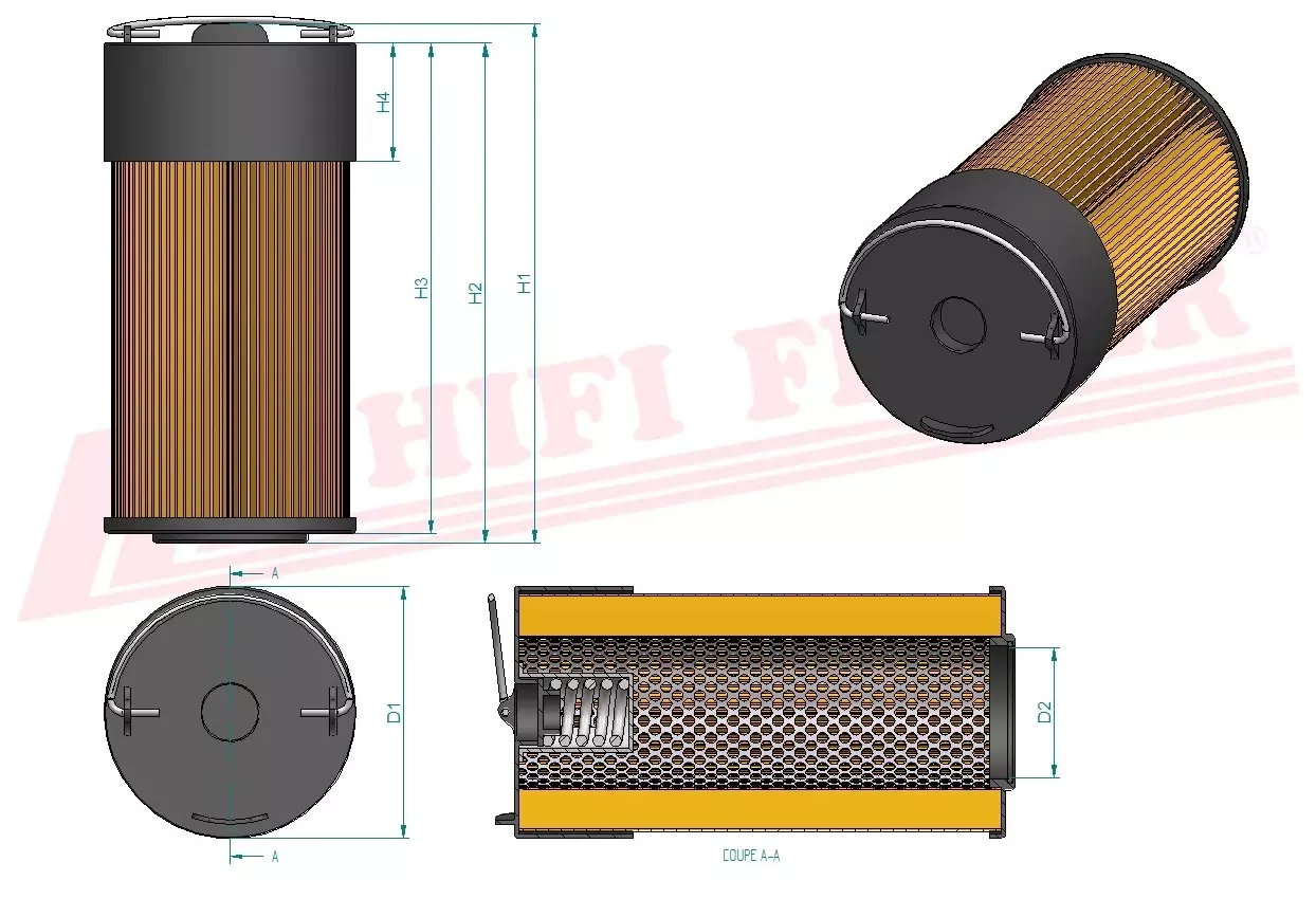 Гидравлический масляный фильтр HIFI FILTER SH 52286