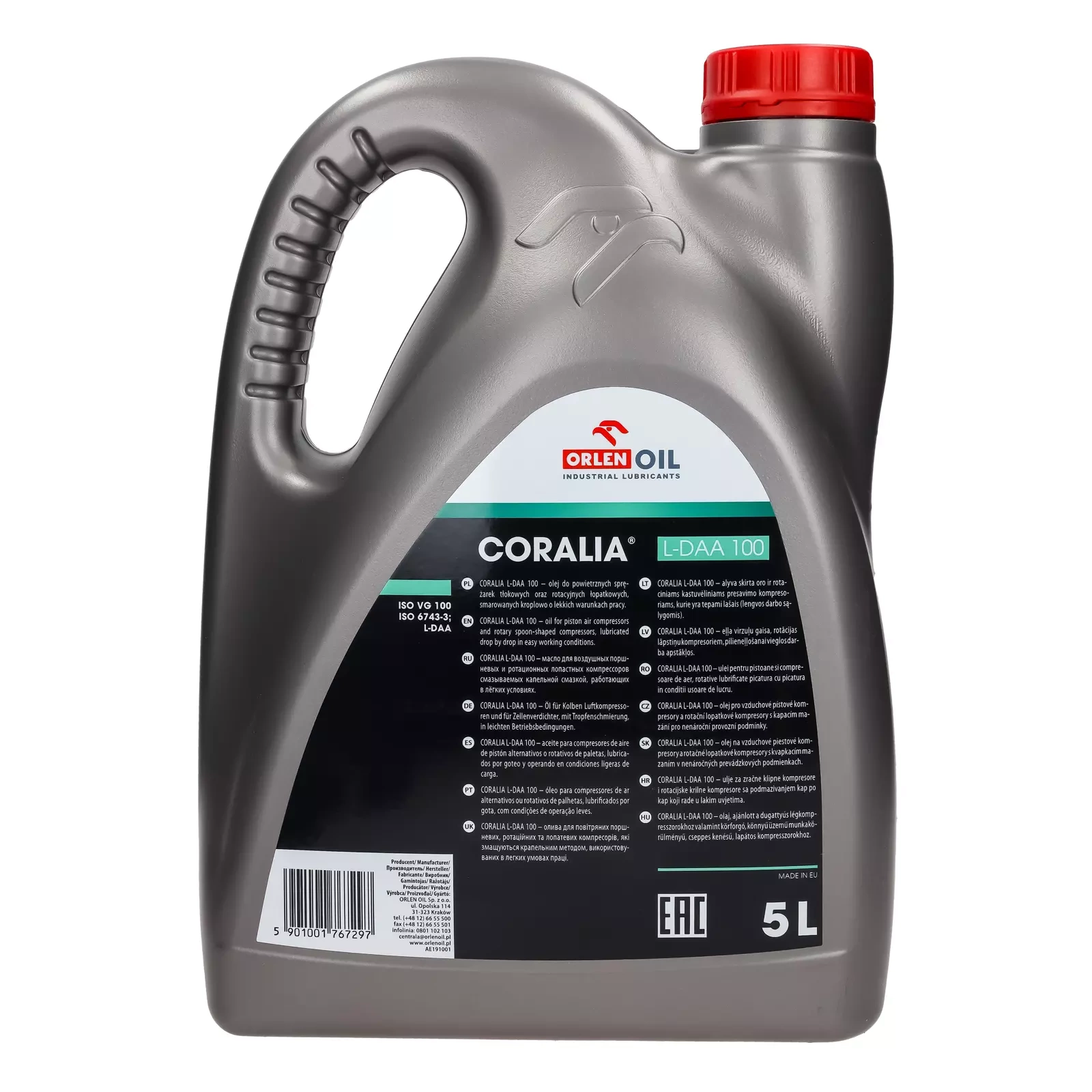 Компрессорное масло Orlen Oil Coralia L-DAA 100 5L