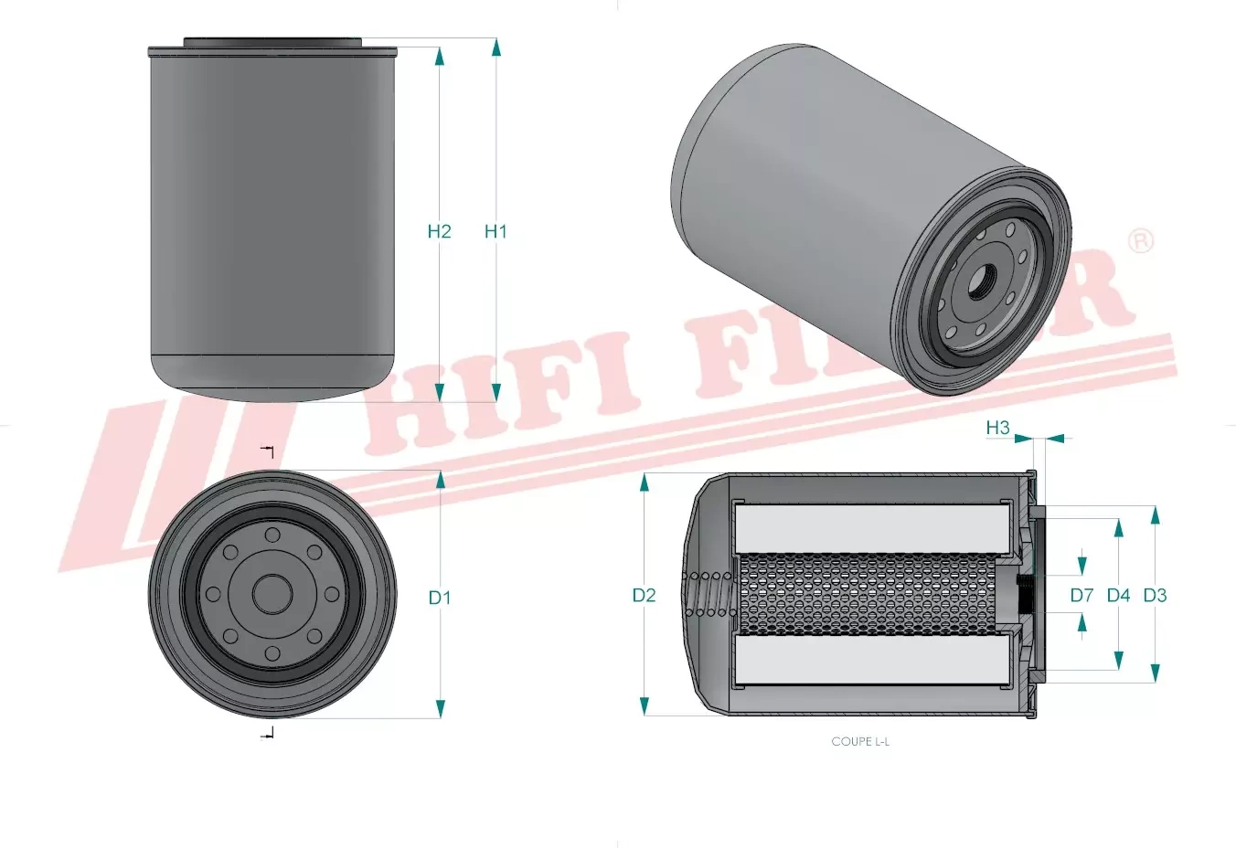 Гидравлический масляный фильтр HIFI FILTER SH 60120