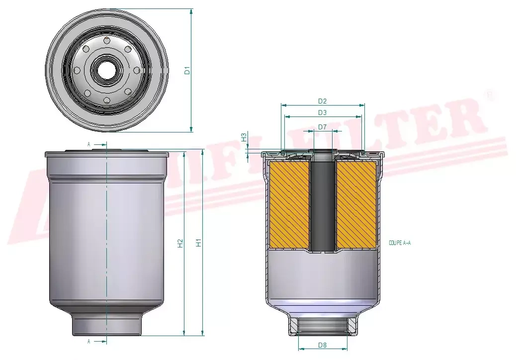 Топливный фильтр HIFI FILTER SN 25037