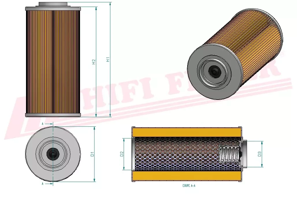 Гидравлический масляный фильтр HIFI FILTER SH 65016