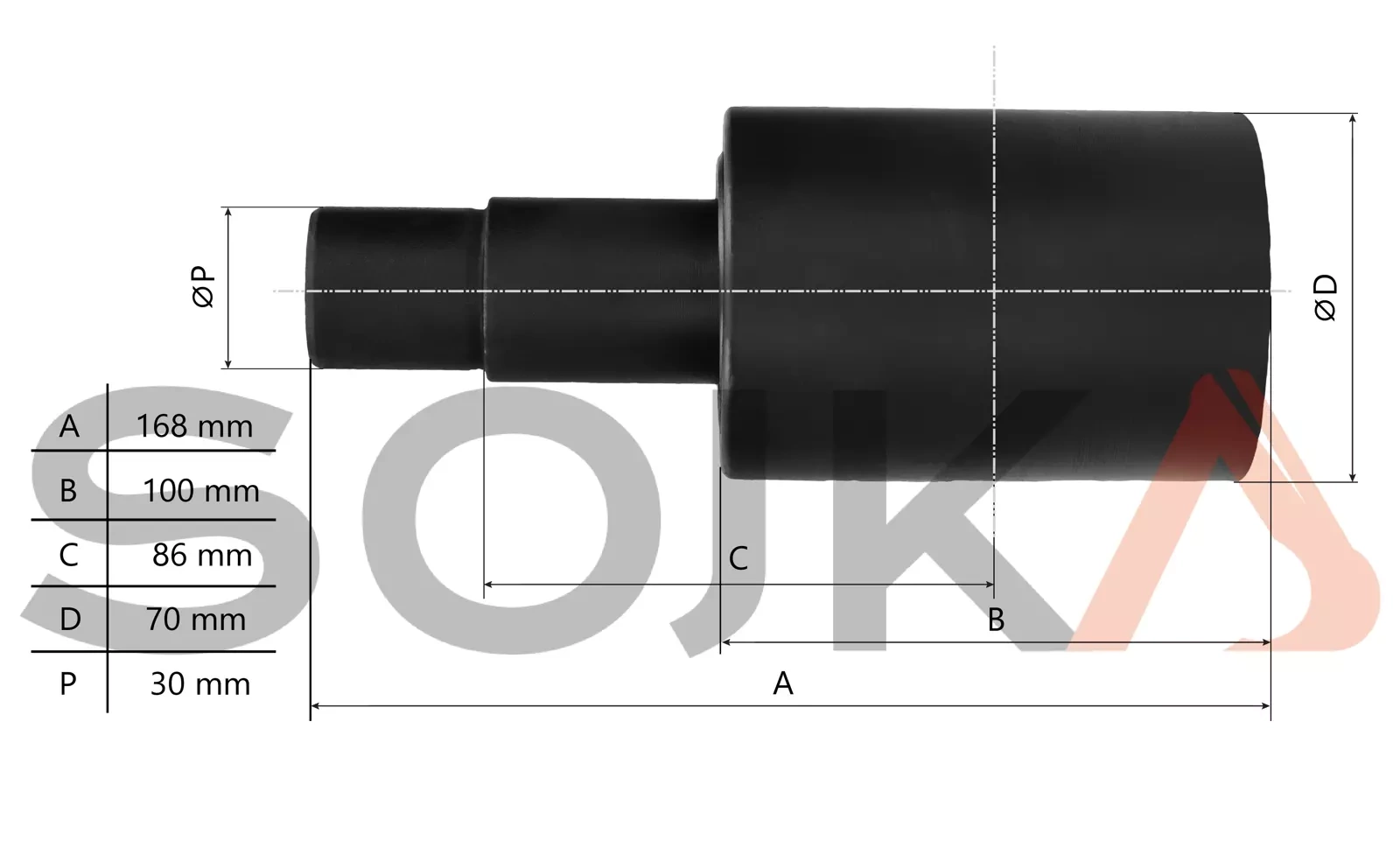 Опорный ролик, верхний KOMATSU PC28UD (20N-30-71200)