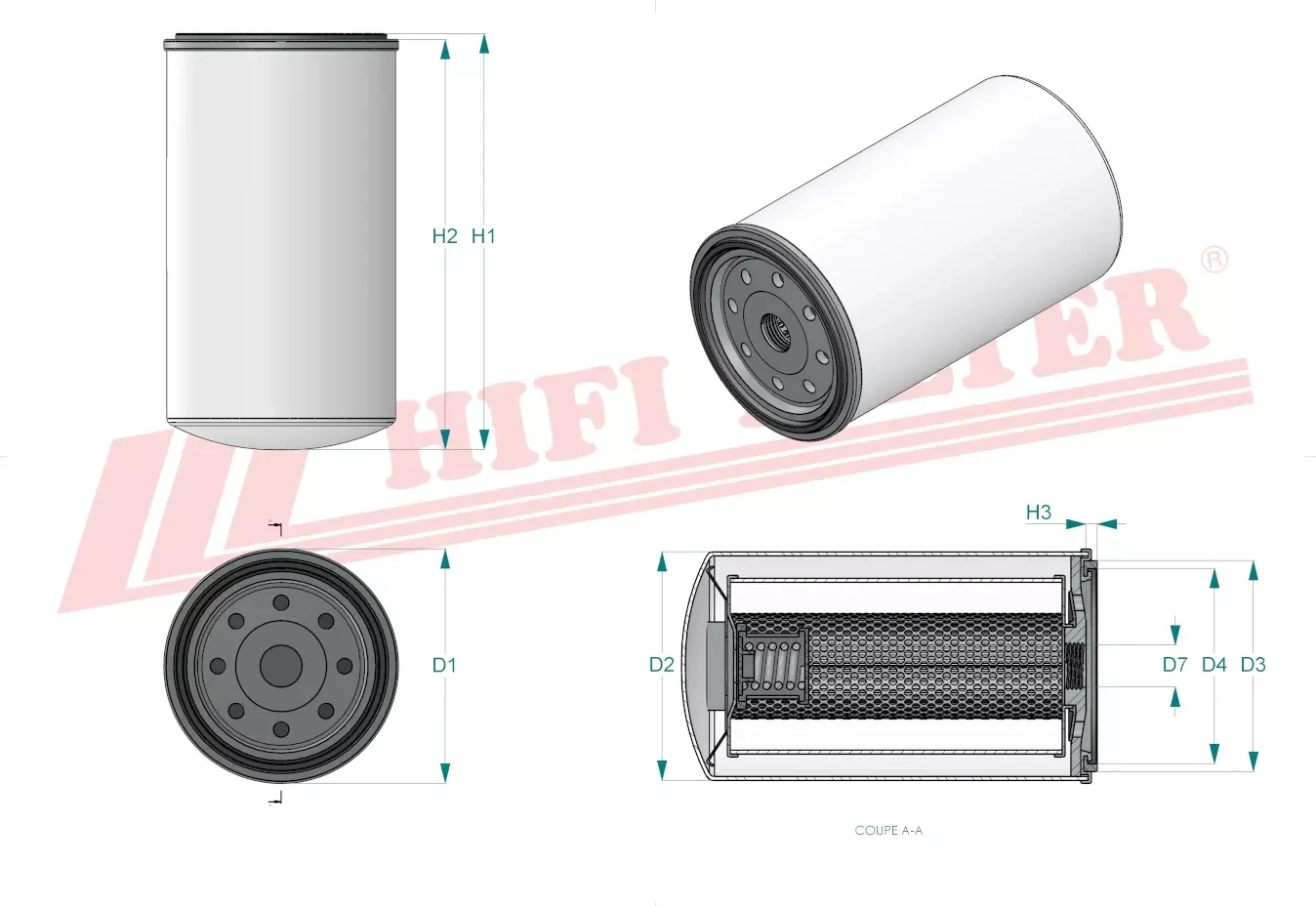 Фильтр моторного масла HIFI FILTER SO 11151
