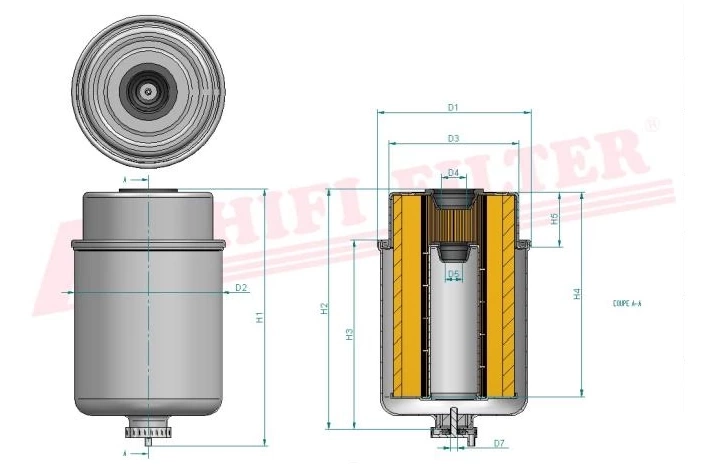 Топливный фильтр HIFI FILTER SN 70133