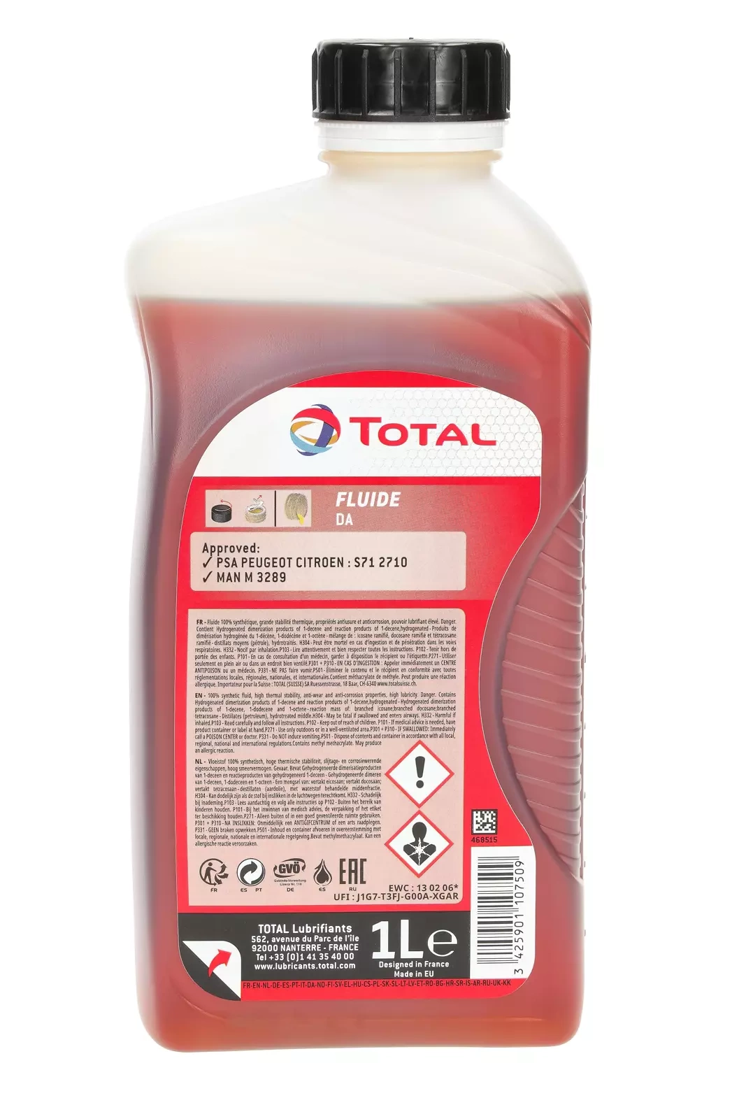 Жидкость для гидроусилителя руля Total Fluide DA 1L