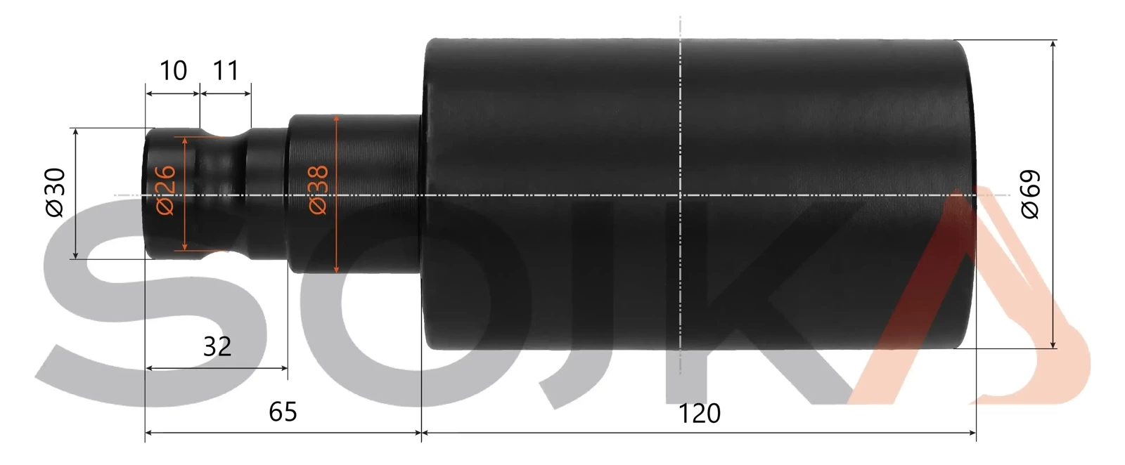 Опорный ролик, верхний CAT 305C CR
