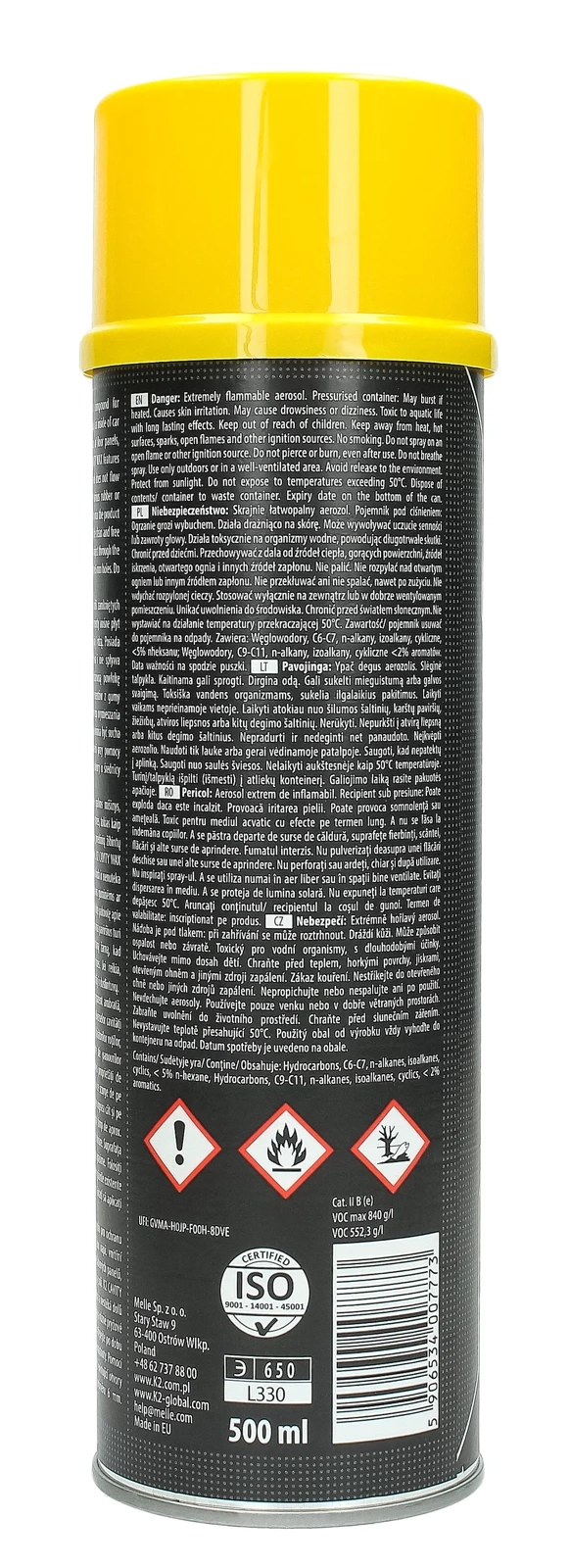 Препарат для консервации закрытых профилей K2 500ml